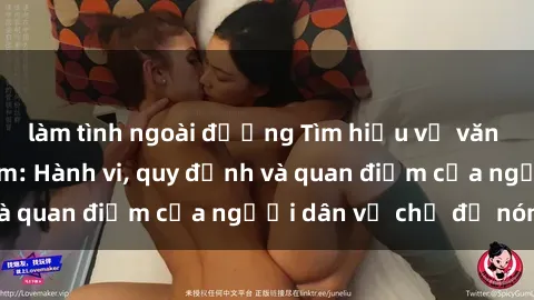 làm tình ngoài đường Tìm hiểu về văn hóa sex ở Việt Nam: Hành vi, quy định và quan điểm của người dân về chủ đề nóng